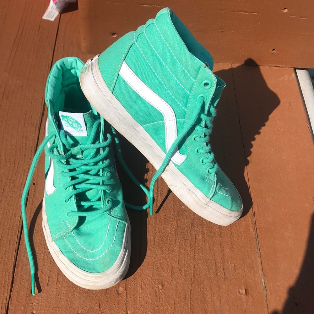 Vans hi top sneakers! Size 7 teal